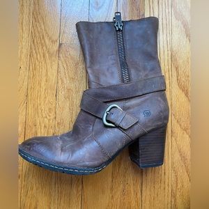 Brown Leather Boots Size 9
